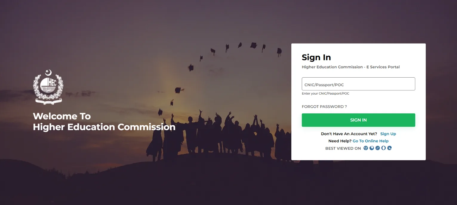 HEC Login Image