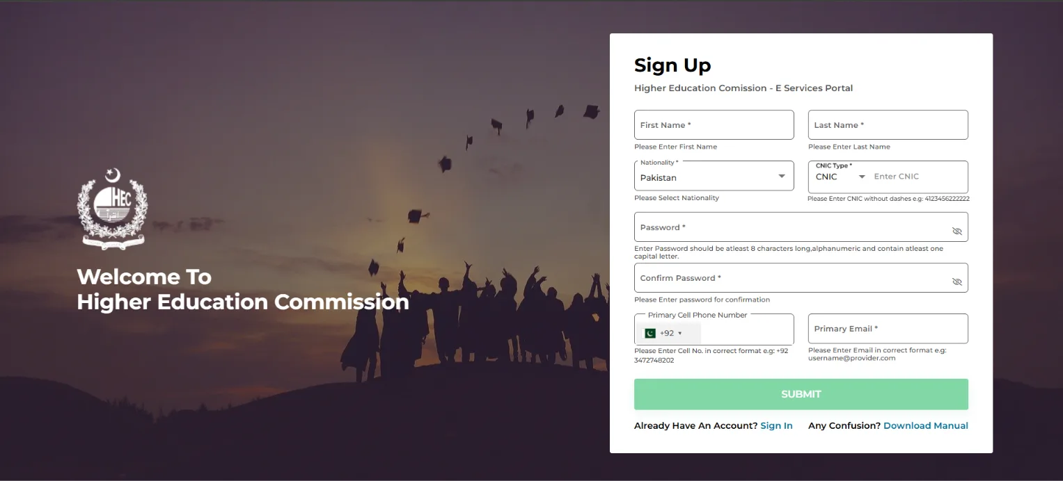 Sign Up HEC Image