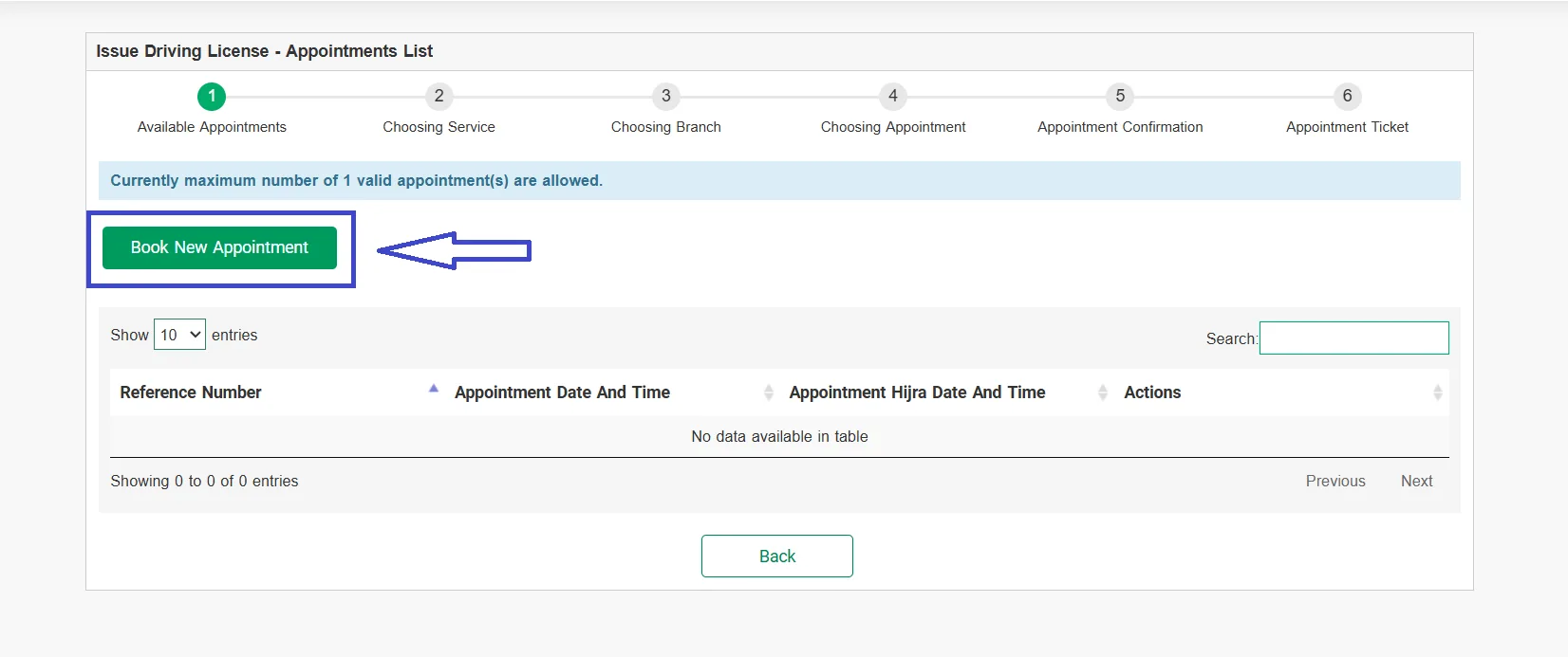 Driving Licence Screenshot